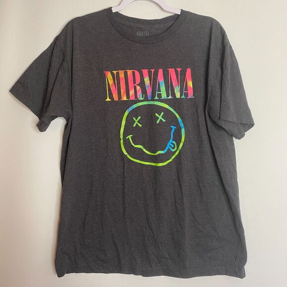 Nirvana Band Tee Shirt Short Sleeve X-Eye Smiley Face Size 2XL - Picture 2 of 7